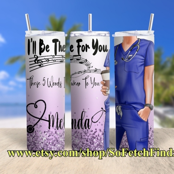 Personalized Nurse Tumbler Gift Inspired for the 80's Throw Back Music Lover - Picture 3 of 5